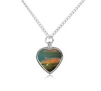 Collier urne de pêche à la mouche pour chien, chat, cendres, cœur, animal de compagnie, souvenir de crémation, pendentif étanche, cadeau pour homme et femme