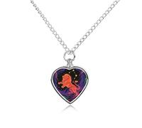 Collier urne en forme de constellation à la lumière noire pour animaux domestiques - Pendentif commémoratif étanche en forme de cœur avec kit de remplissage - Chaîne réglable de 70,1 cm - Bijoux