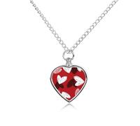 Collier urne en forme de cœur noir blanc rose pour chien, chat, cendres en forme de cœur pour animaux de compagnie, souvenir de crémation, pendentif étanche, bijoux commémoratifs, cadeaux pour femmes