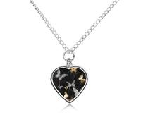 Collier urne en forme de papillon noir doré et blanc pour chien, chat, cendres, cœur, animal domestique, souvenir de crémation, pendentif étanche, bijoux commémoratifs, cadeaux pour femmes et hommes