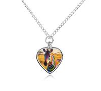 Collier urne étanche avec motifs colorés qui suivent la lumière pour chien, chat, cendres, cœur, animaux domestiques, souvenir de crémation, pendentif commémoratif, cadeau pour homme et femme