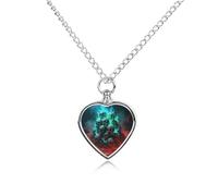 Collier urne funéraire avec pendentif en forme de tête de mort et flammes pour animaux domestiques - Étanche - Avec kit de remplissage - Chaîne réglable de 70,1 cm - Bijou souvenir pour chien et chat
