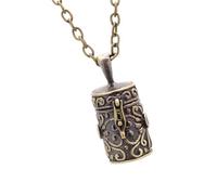 Collier Urne Funéraire en Cuivre pour Petits Souvenirs, Style Élégant | Stockage Discret de Souvenirs, Ouverture Facile du Couvercle, Motif Unique, Usage Quotidien et Présent de Condoléance