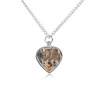 Collier urne funéraire en forme de cœur pour cendres de guitare, basse, instruments de musique pour animaux de compagnie, pendentif urne souvenir pour les amoureux des animaux de compagnie et cadeaux
