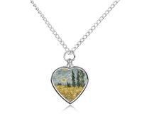 Collier urne imperméable en forme de cœur avec kit de remplissage, chaîne réglable de 70,1 cm, bijou souvenir pour chien, chat, cadeau de condoléances pour les amoureux des animaux domestiques