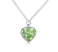 Collier urne porte-bonheur en forme de trèfle vert pour chien, chat, cendres, cœur, animal domestique, souvenir de crémation, pendentif étanche, bijoux commémoratifs, cadeaux pour femmes et hommes