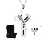 Collier urne pour cendres, bijoux de crémation pour cendres, colliers urne avec outil pour femmes, hommes, personnes aimées, Refer to description, Métal, Unisexe