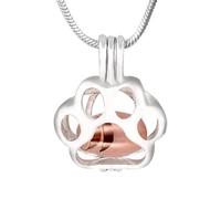 Collier urne pour cendres - Pendentif en forme de patte de chat, bijou de crémation imprimé animal de compagnie | Collier souvenir durable pour se souvenir des chiens, commémorer les chats et garder