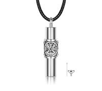 Collier Urne Viking Pour Cendres En Argent Sterling Avec Pendentif En Forme De Nœud Celtique Et Runes Vikings Cadeaux Commémoratifs Bijoux De Crémation Pour Hommes