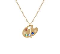 Collier vermeil (Or sur Argent) palette de peinture 40+4cm + écrin (offert)