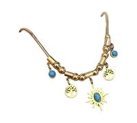 Collier vintage avec pendentif en forme d'arbres de vie et d'octogramme élégant pour femme - Cadeau symbolique - Accessoire de design inspiré - Octagram vintage - Arbres de vie, taille unique, Comme