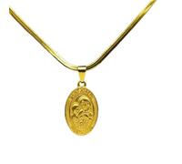 Collier vintage religieux SAINT JOSEPH Médaille pour femmes Hommes Acier inoxydable or Couleur catholique Chaîne de bijoux NHH