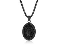 Collier vintage Saint Michel Archange Titane en Acier pour Homme, Petit Pendentif SAINT MICHAEL Personnalisé