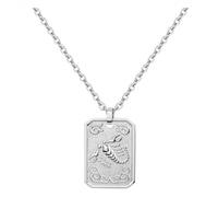 Collier zodiaque scorpion argent en acier 316l