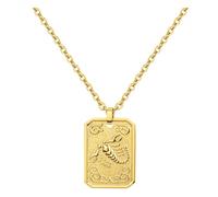 Collier zodiaque scorpion doré en acier 316l