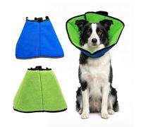 Collierette Anti-léchage pour Chien, Collier de Protection pour Chien, Respirant et Doux, Collierettes Réglables pour Chiens, Protection Post-opératoire Contre Le Léchage de Plaies (Blue, L)
