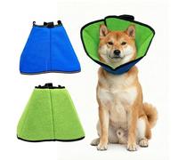 Collierette Anti-léchage pour Chien, Collier de Protection pour Chien, Respirant et Doux, Collierettes Réglables pour Chiens, Protection Post-opératoire Contre Le Léchage de Plaies (Blue, L-)