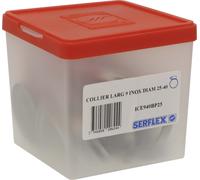 COLLIERS A CREMAILLERE BANDE PLEINE 9MM W4 25-40MM SERFLEX - BOITE DE 25 -2362525