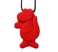 Colliers à mâcher, collier à mâcher dinosaure en silicone de qualité alimentaire, jouet pour enfantss, collier de morsure de moteur oral, anneaux de dentition portables à croquer, jouets à âcher