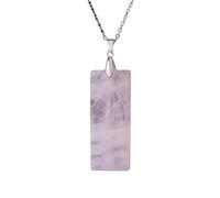Colliers À Pendentif En Barre Pour Hommes Et Femmes, Long Collier À Chaîne De Pull Avec Pendentif En Pierre Précieuse Rectangulaire, Mode Punk Hip-Hop, Bijoux Spirituels, Cadeaux 26'' En Quartz