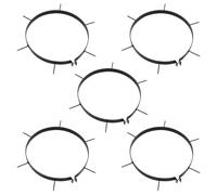 vidaXL Accessoires de jardin Colliers aérateurs de pelouse 5 pièces Fer noir 30 cm Durable
