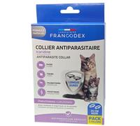 Colliers Antiparasitaire Icaridine X2 noir pour Chats et chatons - Francodex