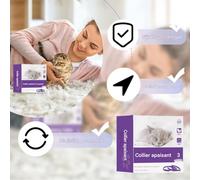 Colliers Apaisants pour Chats D'Intérieur,Confort Longue Durée Accessoire Naturel,Collier Calmant pour Chats - pour Maison Déménagement Extérieur Voyage Visite Vétérinaire Pension Bruits