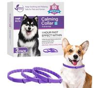 Colliers apaisants pour chien - 3 pièces confortables réglables, durent 60 jours pour soulager le stress, les phéromones du chien calme, réduisent les mauvais comportements | Long 62,5 cm de long pour