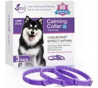 Colliers Apaisants pour Chiens, Soulagement de l'anxiété du Chien, Collier Apaisant Réglable pour Chats, Soulagement de l'anxiété de Séparation, Effet Apaisant Longue Durée pour Chats et Chie (Chien)
