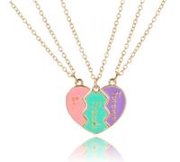 Colliers Best Friend Forever pour collier assorti à 3 points pour meilleures amies, cadeaux d'anniversaire pour femme, collier d'amitié longue distance pour amis, pièce de puzzle pour femme