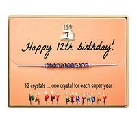 Colliers Bijoux Colliers Perles Bijoux Joyeux anniversaire cadeaux Bracelet perles de Bracelet cadeau pour femmes filles 11e 12e 13e 14e 15e 16e 17e 18e 19e 20e Colliers Nettoyeur Arbre Bâtons (F, A)