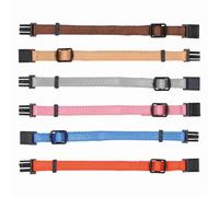 Colliers Chiot - S-M: 17-25 Cm/10 Mm, 6 Pcs, Brun, Beige, Gris, Rose, Bleu, Orange