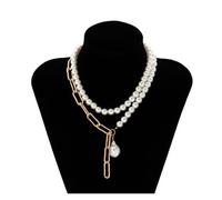 Colliers, Collier de Perles en Forme de tempérament, Collier de chaîne irrégulière créatif, Collier de Perles for Filles,pour Femmes