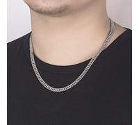 Colliers Collier en Argent Sterling 925 for Hommes personnalité Classique 6MM chaîne 24 Pouces Bijoux Fins de fête