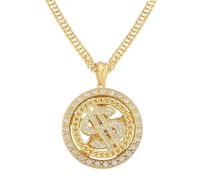 Colliers Colliers Steampunk personnalisés Pendentif Chaîne Tour de Cou, Collier Tendance Européenne et Américaine Hip-Hop Collier Tourne-Disque Rotatif Pendentif Accessoires (Color : Gold)