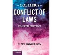 Colliers Conflict of Laws - Pippa University of Cambridge Rogerson - Cambridge University Press - Livre en Anglais - Hardback Pippa University of Cambridge RogersonPippa University of Cambridge Rogers