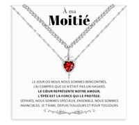 Colliers Couple Cœur et Épée Idée Cadeau Saint-Valentin pour Lui et Elle en Acier Inoxydable, Anniversaire Mari et Femme, Set de 2 Colliers - Coffret avec DÉDICACE INCLUS (Colliers Cœur et Épée)