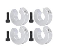 Colliers d'arrêt de rail linéaire en alliage d'aluminium pour rails SBR - 4 pièces - Anneaux de fixation de limite d'arbre à pince - 16 mm ID - 35 mm OD - 10 mm d'épaisseur -