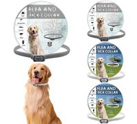 Colliers de Chiens de 4pcs pour Chiens Moyens, répulsif punaises imperméables réglables avec l'huile Essentielle