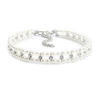 Colliers de Chiens de Perle pour Petits Chiens Mignons Colliers de Chat réglables pour Filles Chats en Strass