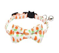 Colliers de Pâques pour Chat pour Petits Chiens avec Clochette à nœud Papillon - Collier de sécurité réglable pour Chaton
