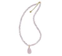 Colliers De Perles En Pierre Naturelle Pour Femmes Et Hommes, Faits Main, Collier Ras Du Cou En Cristal De Guérison, Pendentif En Pierre Précieuse Taille Larme, Bijou Bohème, Cadeau En Quartz Ros