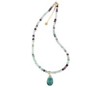 Colliers De Perles En Pierre Naturelle Pour Femmes Et Hommes, Faits Main, Collier Ras Du Cou En Cristal De Guérison, Pendentif En Pierre Précieuse Taille Larme, Bijou Bohème, Cadeau En Fluorite