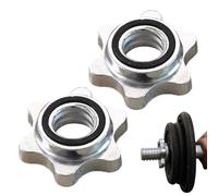 Colliers de poids - 2 colliers de serrage hexagonaux pour haltères, clip d'haltère en fer coulé, verrouillage sécurisé de 2,5 cm | Collier de barre robuste pour haltères, haltérophilie, gym