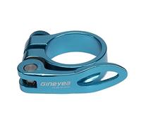 Colliers De Selle Pour VéLo 28.6/30.2 31.8 34.9mm Alliage Bike Soile de selle Aluminium Version rapide Montagne MTB Pince à bicyclettes vélo la route(34.9mm blue)