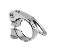 Colliers De Selle Pour VéLo 31.8/34.9mm cyclisme tige de selle pince vélo siège Tube à dégagement rapide engrenage fixe vtt pièces accessoires(B 31.8mm Silver)