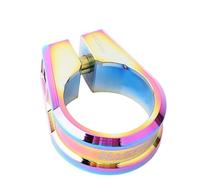 Colliers De Selle Pour VéLo Collier de serrage for tige selle vélo, blocage, vis en alliage titane 31,8/34,9/38,5 mm, for télescopique 27,2/28,6/31,6(TA 31.8MM Colorful)