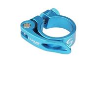 Colliers De Selle Pour VéLo Colliers de serrage rapide for tige selle vélo 28,6 mm 31,8/34,9 en alliage d'aluminium, accessoires cyclisme for VTT et route(34.9mm Blue)