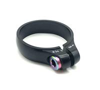 Colliers De Selle Pour VéLo Mbt Siège de vélo Pince poste 9.2g Alliage d'aluminium UlraLeight Verrouille Serrure siège Partie cyclisme Un 31,8 mm / 34,9mm(White)