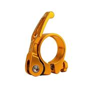 Colliers De Selle Pour VéLo MTB Pince de tige bicyclettes à la libération rapide sellette cyclisme ultra-légère Montage du support 31.8mm 34.9mm Accessoires vélo(31.8mm Gold)